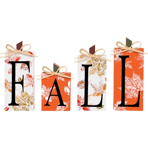 Super-Holiday-Fall-Decor-4-PCS-Autumn-Wood-Sign-Include-Fall-Lettered-Block-Tabletop-Decorations-for-Farmhouse-Harvest-Thanksgiving-Home-Office-Indoor-Party-Decor Super Holiday Fall Decor 4 PCS Autumn Wood Sign Include Fall Lettered Block Tabletop Decorations for Farmhouse Harvest Thanksgiving Home Office Indoor Party Decor