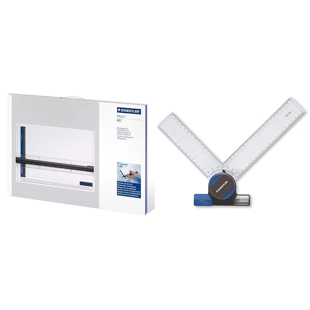 Staedtler 661 Mars Tavoletta da Disegno A3 & 660 20 Tecnigrafo per Tavolette da Disegno