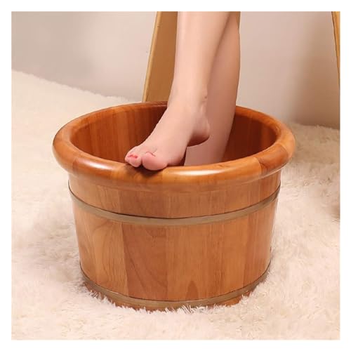 Tina de madera sólida para pies con masaje y tapa miniatura 3