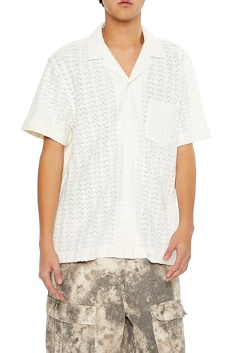 Chemise à poche Stitch Forever 21 pour homme en coton bleu casual