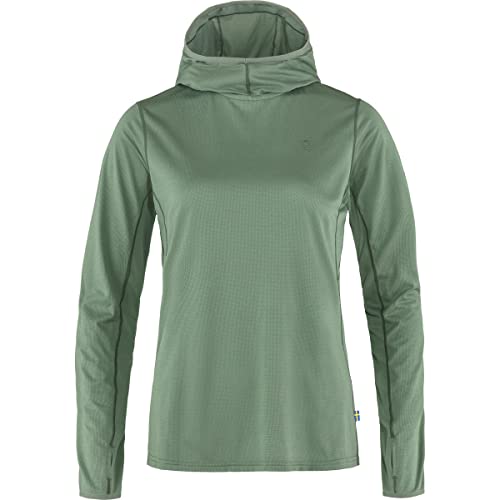 Fjällräven Damen Abisko Sun-Hoodie, Patina Green, S
