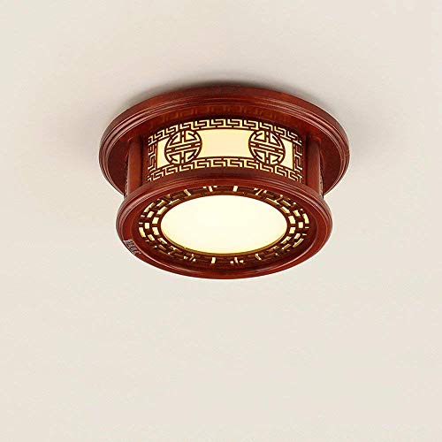 Plafonnier moderne LED dimmable circulaire en bois pour éclairage de corridor