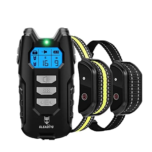 GLEADING Collar De Adiestramiento para Perros Mando. Rango De 280 Metros Recargable. Resistente Al Agua. Pitido De Alerta Y Modo De Vibración.