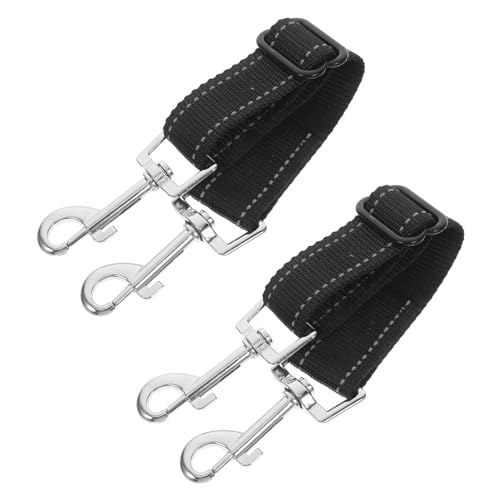 SUPVOX Safety Clip for Dog Collar Reflective Nylon Dog Leash Connector Extender Harness for Pet Walking Double-Ended Clip