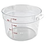 Cambro RFSCW12135 Cambro Clear Round Container, 12 Quart Case of 6