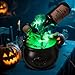 Cauldron Halloween Decor Indoor, Halloween Cauldron Decorations with Magic Floating Potion Bottles & Diffuser, Black Plastic Witches Cauldron Bowl Hocus Pocus Decor for Home Table Mantel Kitchen Room
