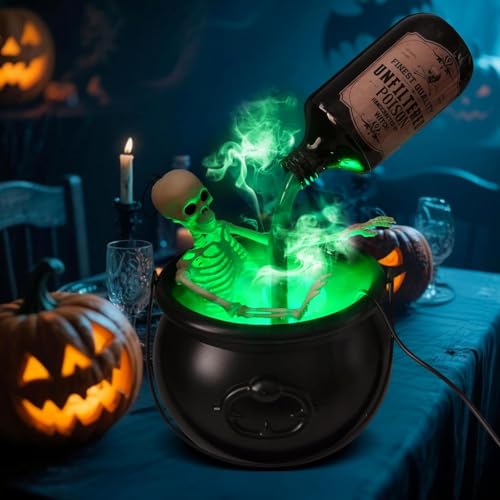 Cauldron-Halloween-Decor-Indoor-Halloween-Cauldron-Decorations-with-Magic-Floating-Potion-Bottles-Diffuser-Black-Plastic-Witches-Cauldron-Bowl-Hocus-Pocus-Decor-for-Home-Table-Mantel-Kitchen-Room