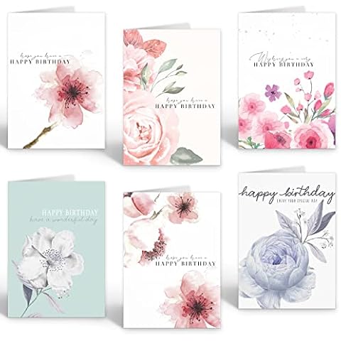 Ruby Ashley 30 Watercolour Floral Birthday Cards Cover