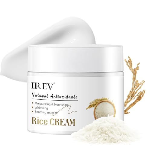 IREV Rice Moisturizing Cream, Hydrating Face Moisturizer For Dry, Combination Skin, Daily Face...