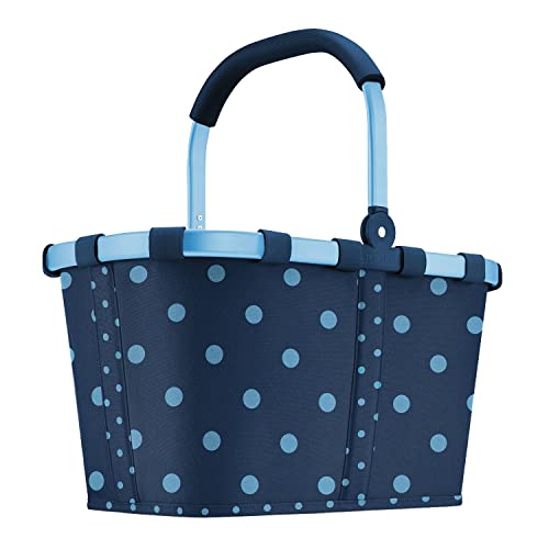 reisenthel carrybag Mixed dots Blue blau – Einkaufskorb aus hochwertigem, reißfestem Polyestergewebe mit 22l Volumen – Praktisch und handlich