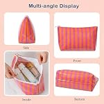 RSRSLEII Large Waterproof Travel Striped Makeup Bag(10 Orange Purple) - Image 5