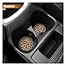 4PCS Leopard Cheetah Print Car Accessories Set, Universal 14-15 Inch Steering Wheel Cover & Quarter Keyring & 2 Cup Holder Coasters, Fashionable Car Interior Decoration for Women Men (Leopard)