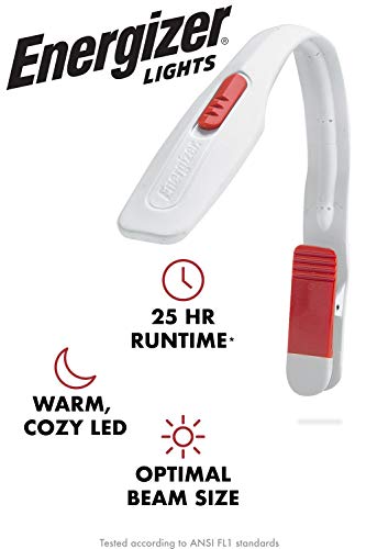 Energizer Clip on Book Light for Reading in Bed, LED Reading Light