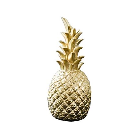 Resin Pineapple Decoration, Household Decorative Pineapple, Fashion Artificial Pineapple, Fake Pineapple Ornament for Living Room DIY Bedroom Nordic Home Decor(Gold,Size:S) Cover