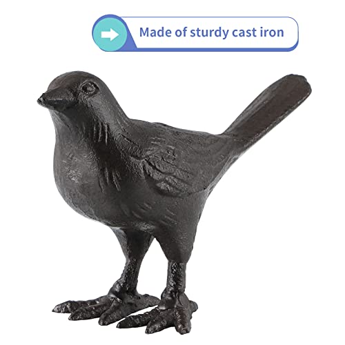 Figura Decorativa Pájaro de Hierro Fundido 7.68x2.83x4.53 in miniatura 4