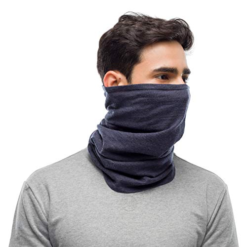 Buff Adult Midweight Merino Wool Multifunctional Headwear And Face Mask, Night Blue Melange, One Size #TOP2