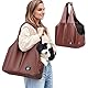 ALLSOPETS Hundetasche für Kleine Hunde Leichte Hund Tragetasche Haustiertasche Atmungsaktiv Bequem Katzentragetasche mit Leinenhaken für Reisen Outdoor Camping (Karamellbraun)