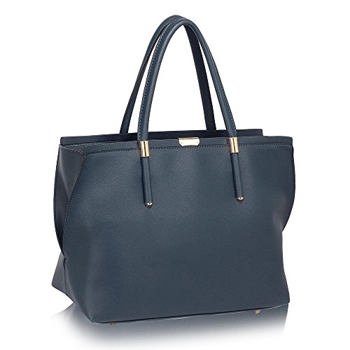 Cabas pour femme grand format bleu marine sac à main chic
