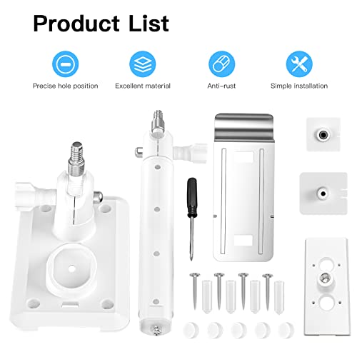 HOLACA 2-in-1 Vinyl Siding Clips for Ring Solar Panel Spotlight Cam Battery and Stick Up Cam Battery, Hanger Hooks Siding Mount for Ring Solar Panel (White, not Apply to Spotlight Cam Pro/Plus)