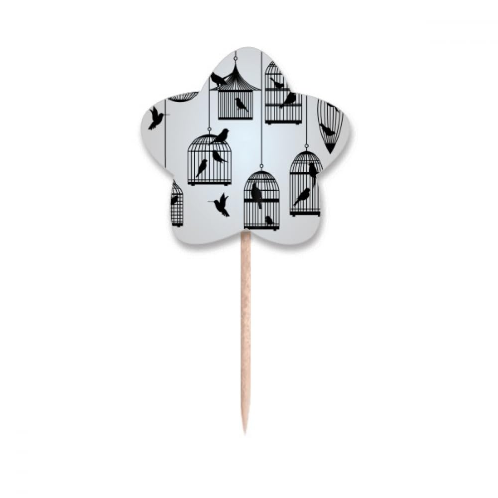 Cure-dents drapeaux cupcake picks oiseaux pour décorer facilement vos muffins