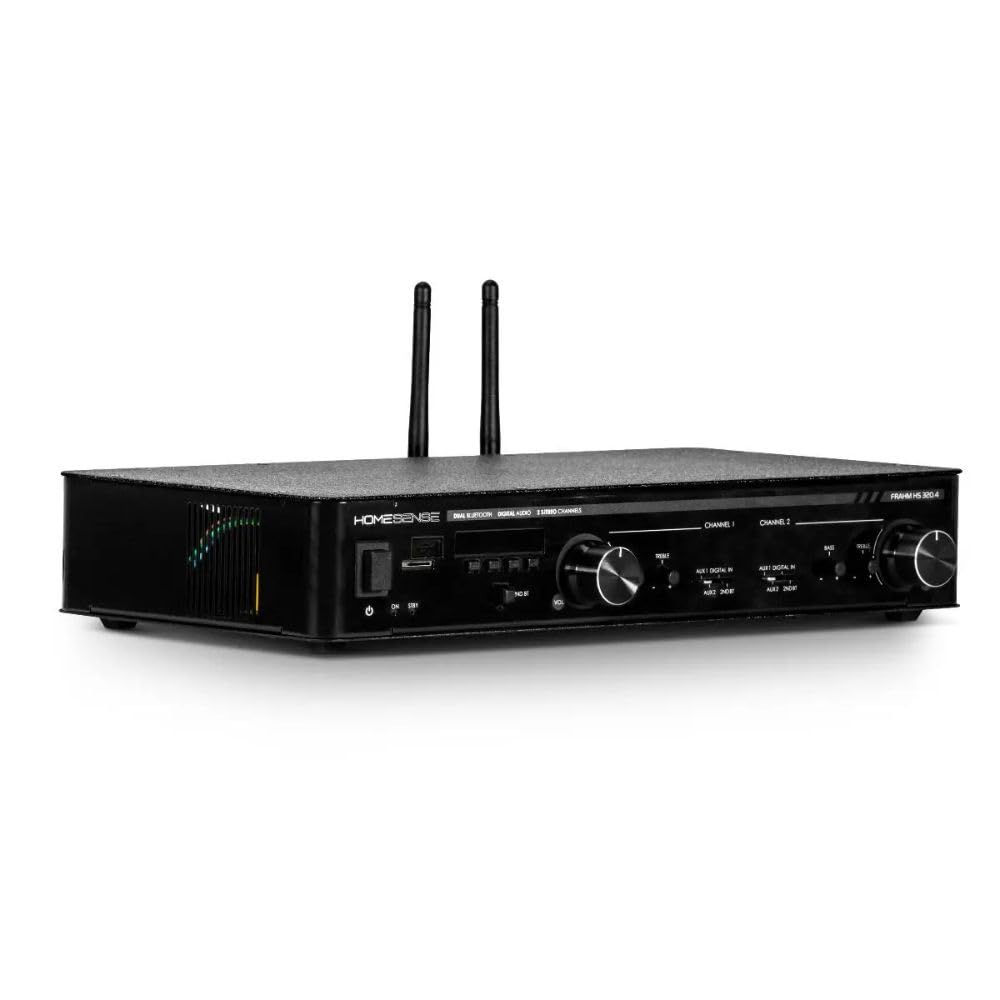 Amplificador Receiver Home Sense HS320.4 Bivolt Automático Dual Bluetooth Entrada Óptica RCA FM Micro SD Frahm 31947