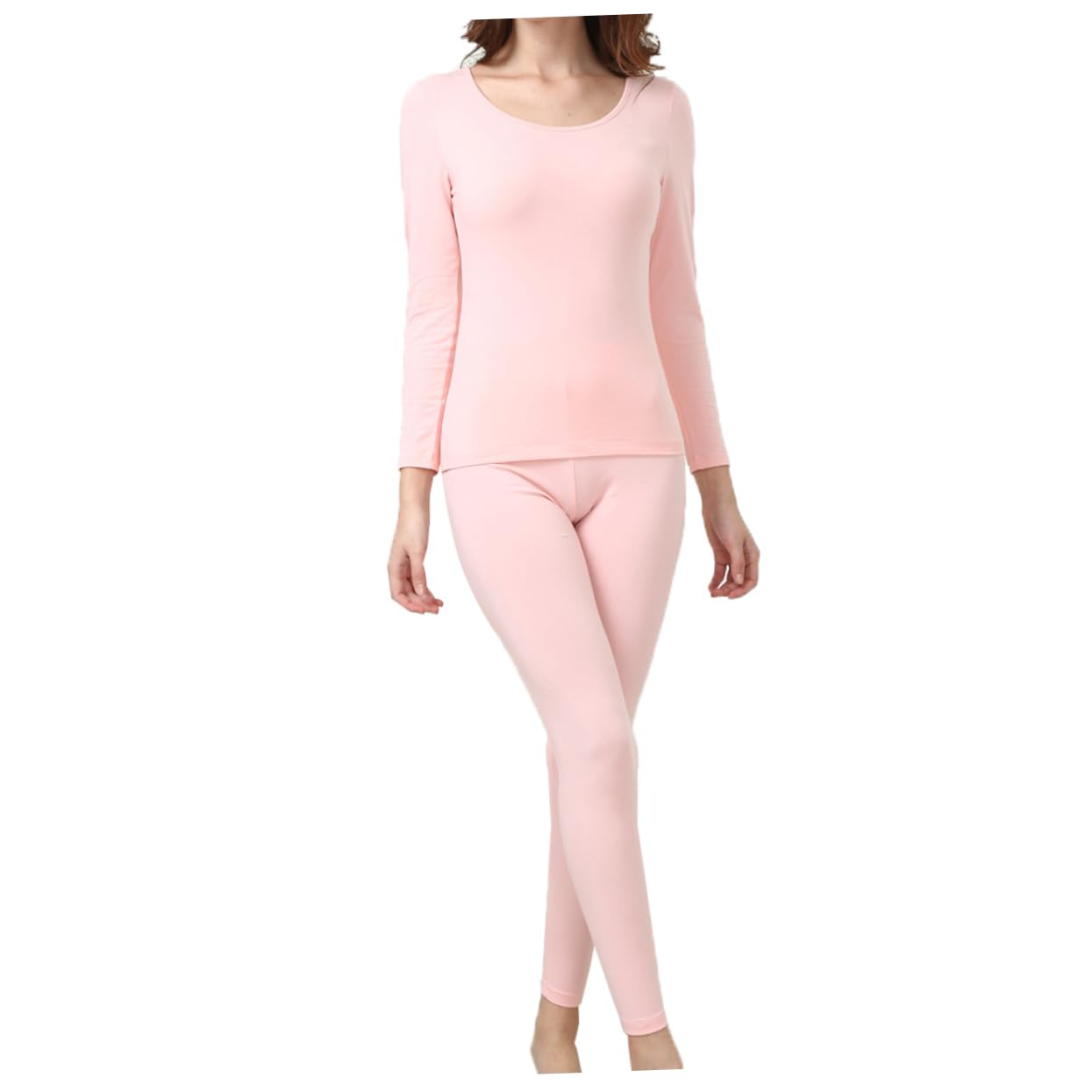 CALLARON Conjunto Térmico Mujer 2 Piezas Algodón Suave Ropa Interior Invierno para Casa