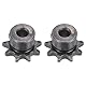 sourcing map Kette Rolle Zahnrad 8mm Bohrung 3/8 Abstand 9 Zahn Einzeln Strand Typ B Kette Ritzel A3 Karbonstahl Rolle Kette Ritzel für ISO 06B Kette 2Stk