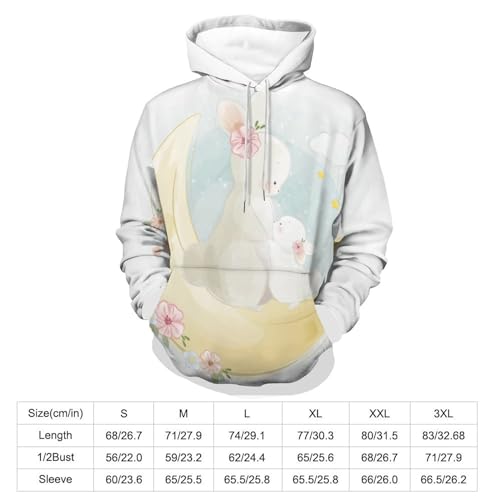 Sweat à capuche lapin de lune UMENG pull décontracté pour vos moments cocooning - 2
