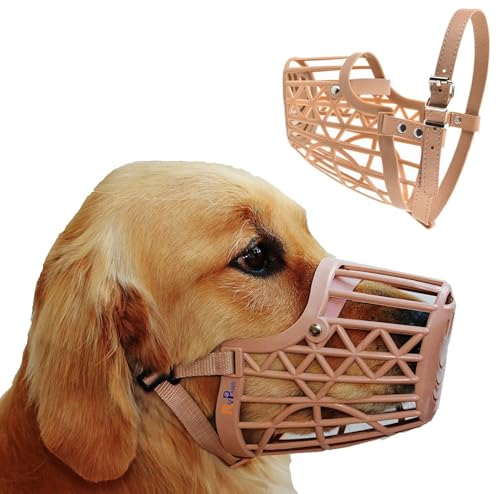 Image of RvPaws Dog Mouth Cover Muzzle /Bite Guard with Adjustable Strap Size (Medium No.- 4)
