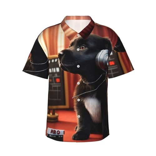 Ensemble EdWal chemise hawaïenne chiot pour homme et short d'été décontracté
