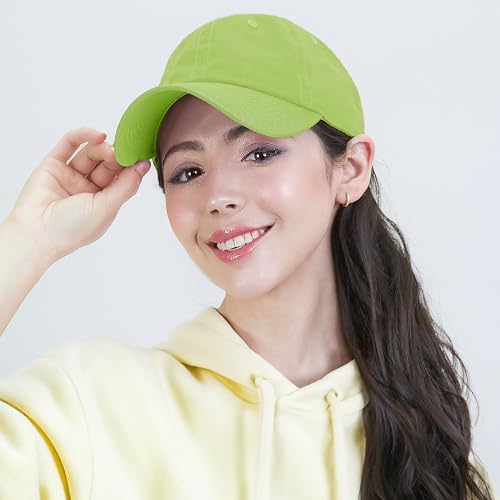 Image of Cotton Baseball Cap Dad Hat - Washed Low Profile Adjustable Hat for Men Women Casual Outdoor Running Golf