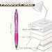 PATIKIL Retractable Ballpoint Pens, 6 Pcs 1.0mm Black Ink Ballpoint Pen with Rubber Grip Plastic for Business Office Class Event Note Taking, Rose Red