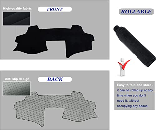 Rilsen Dash Cover Mat Custom Fit For Toyota Camry 2007 2008 2009 2010 2011 Dash Cover Nonslip Dashboard Mat Protector Sunshade No Glare Black #TOP2