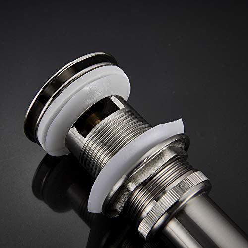 Senlesen Bathroom Faucet Vessel Vanity Sink Pop up Drain Stopper with Overflow Brushed Nickel