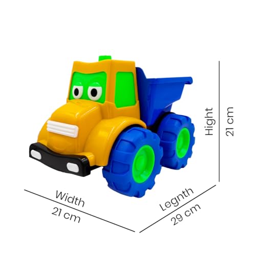 Image of ToyBharat Mr Dumper Friction Toy Truck - Realistic Multicolour Construction Vehicle for Kids 1-6 Years, Safe & Durable