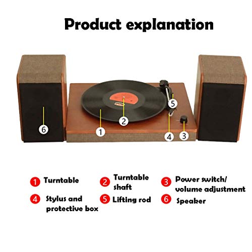 Platine Vinyle avec Combinaison De Haut-parleurs, Tourne Disque Vinyle De Phonographe Vintage, Support Trois Vitesses… - Les Beatles, Paul McCartney, John Lennon, RIngo Starr, George Harrison Platine Vinyle avec Combinaison De Haut-parleurs, Tourne Disque Vinyle De Phonographe Vintage, Support Trois Vitesses… – Image 4