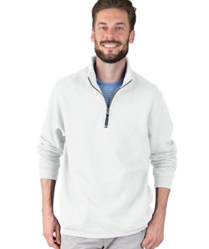 Image of Charles River Apparel Unisex Crosswind Quarter Zip Sweatshirt, Soft Cotton Blend Pullover with Pockets