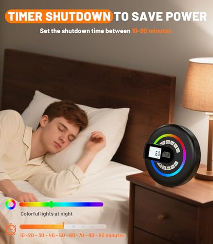 Portable CD Player with Speaker Bluetooth Discman for Car with FM Transmitter Rechargeable Lightweight Anti-Skip Protection Repeat Headphones AUX/USB LCD Display RGB Light Gifts Kids Student