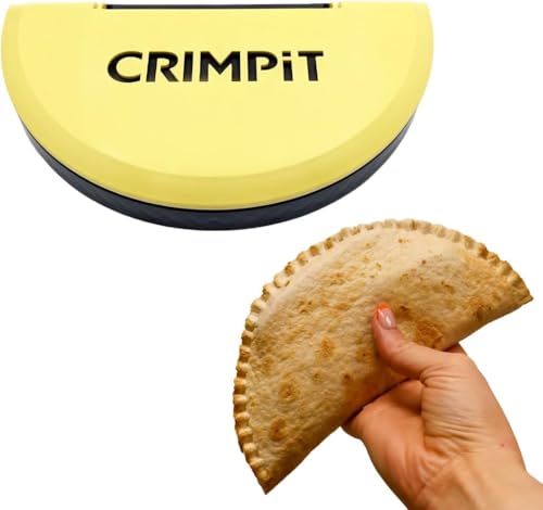 Tortilla Crimper & Quesadilla Maker Kit, 8-Inch Sandwich Sealer for Empanadas, Samosas, Hand Pies, BPA-Free Plastic Snack Press Tool with Easy-Grip Handle DIY Cold/Hot Meal Prep Accessory (1 pc)