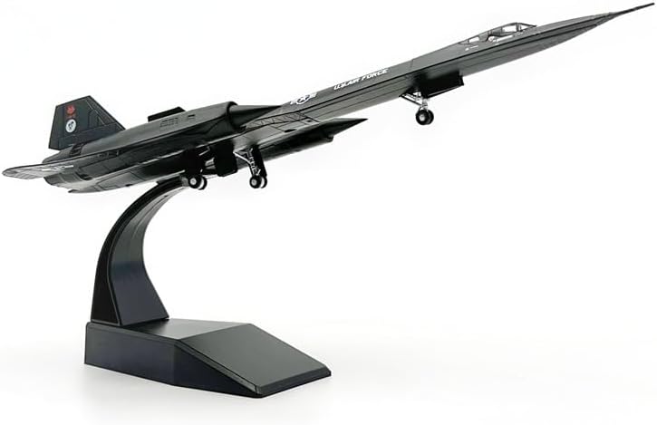 1:144 SR-71 Blackbird Reconnaissance Aircraft Model, Highly Simulation Military Airplane, Metal Diecast Fighter Jet, Pre-Assembled Planes for Display or Ornament.