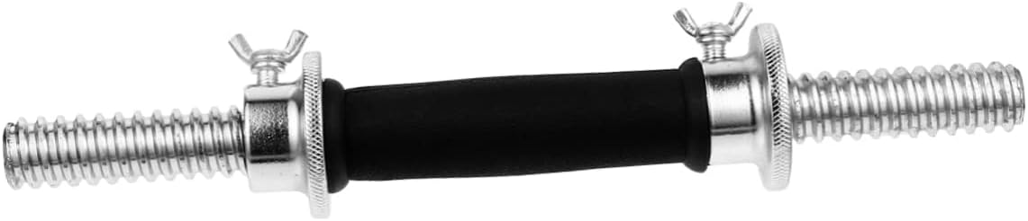 Garneck 1pc Electroplated Dumbbell Bar Barbell Connector for Home Gym Secure Grip Knurling for Strength Training and Fitness Workouts