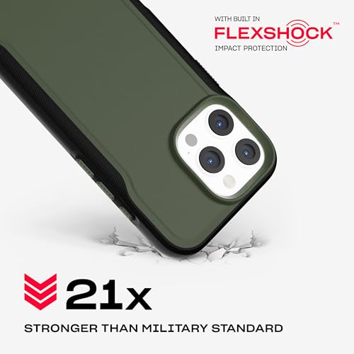Image of Tech21 EvoPro for iPhone 16 Pro Max Compatible with MagSafe - Impact Protection Case 21x Military Standard Tested - in Khaki /Black