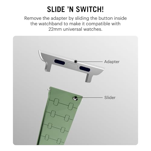 Image of DailyObjects Mag Grip Loop Watch Strap Compatible with Apple Watch Series 9 /8 /7 41mm, SE2 /SE /6 /5 /4 40mm, Series 3 38mm | Series10 42mm -Watch Not Included