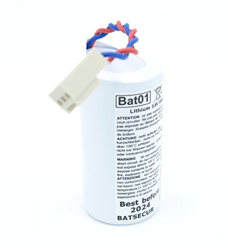 BATSÉCUR - Pile Alarme BAT01 Compatible BATLi01 3.6V 5Ah D8900 DAITEM LOGISTY ATRAL Hager - 3.6V 6Ah Li-SOCl2