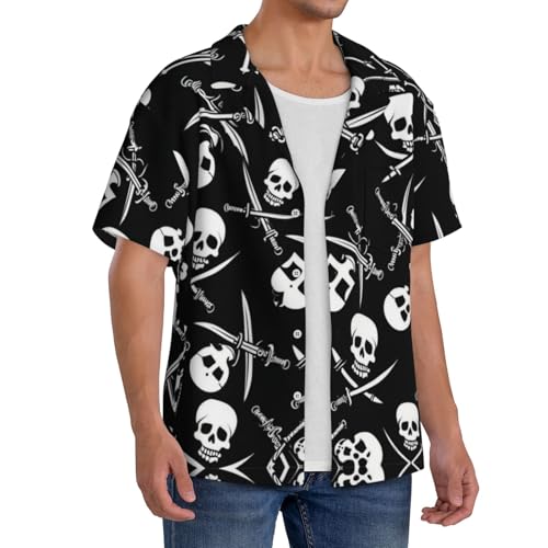 Men's Hawaiian Floral Polyester Linen Button Down Tropical Holiday Beach Shirts4