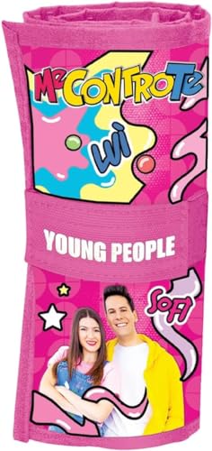 Astuccio rotolo 24 pastelli Me contro Te Glamour rosa + Omaggio luminosa led e portachiave con pailettes