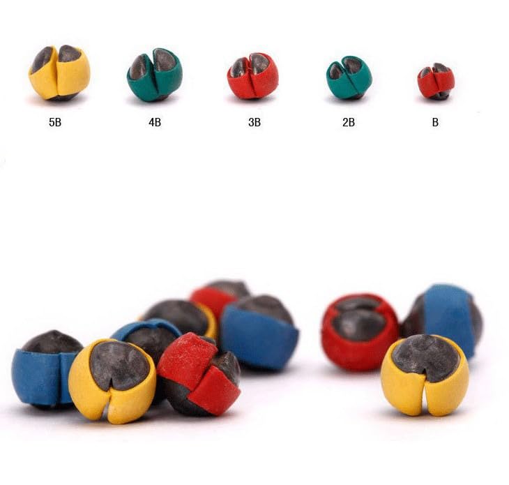 Pesos para pesca recubiertos de caucho multicolor G1-5B 120 pcs miniatura 2