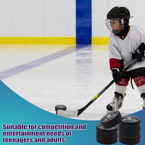 image for BOXOB 6pcs Ice Hockey Pucks, Diameter 3 Inch Thickness 1 Inch Foam Hoc
