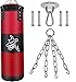 Helimwint Plafond Sac de Frappe Adulte avec Chaîne en Acier, Crochet d'expansion, Boucle de Sécurité, 100cm Non Rempli Fitness Sac de Boxe Exercice et Soulagement du Stress