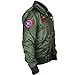 Tom Cruise Bomber Jacket-Flight Jacket Pete Maverick-Windbreaker Maverick Green Jacket men (Large, Green)